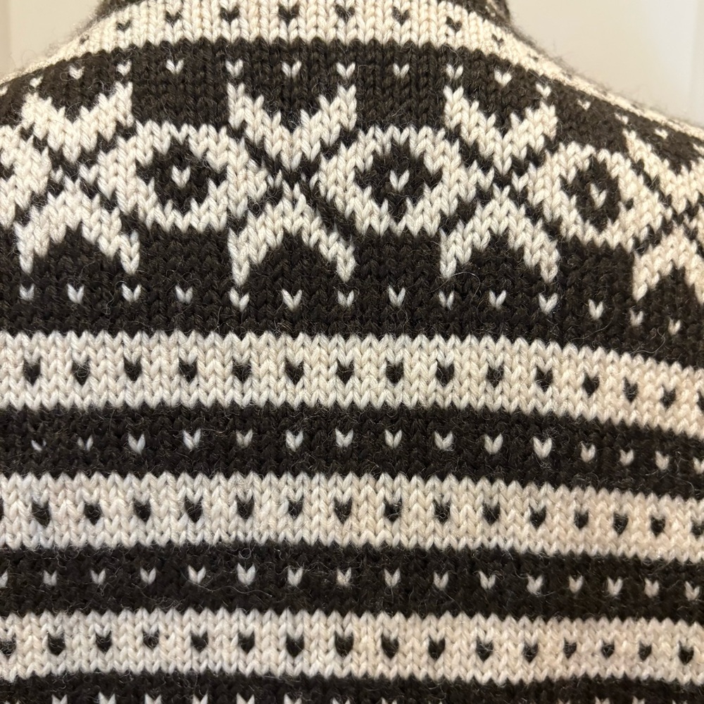 Vintage Norwegian Wool Cardigan Brødrene Søylænd Fair Isle Sweater M Nordic - Picture 5 of 7